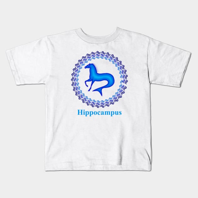 Hippocampus Kids T-Shirt by Stevendan